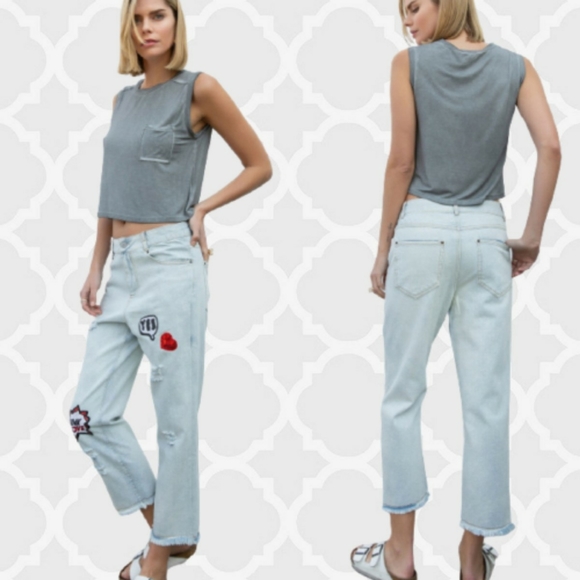 POL CROP NOVELTY JEANS - Picture 5 of 16